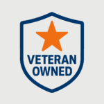 veteran-badge Veteran-owned business logo with star emblem.