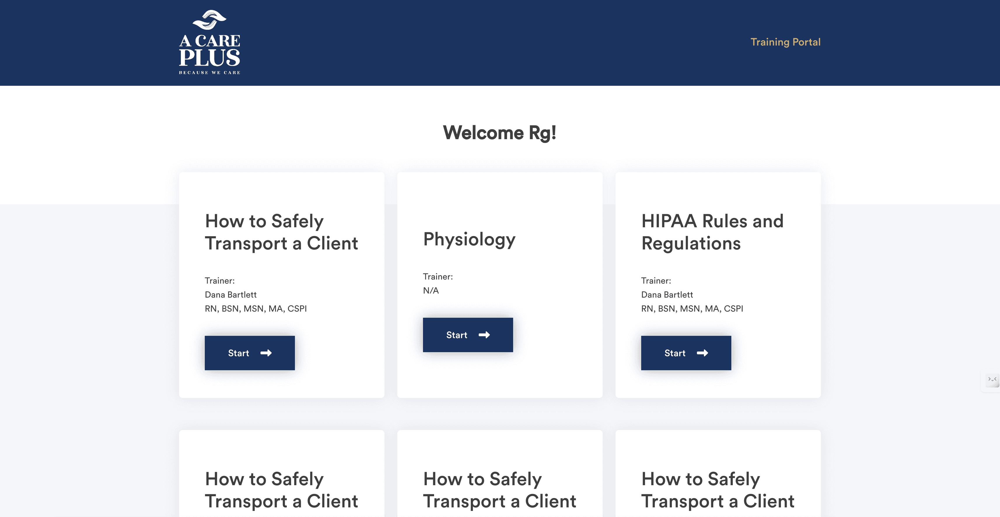 Staff Training Portal