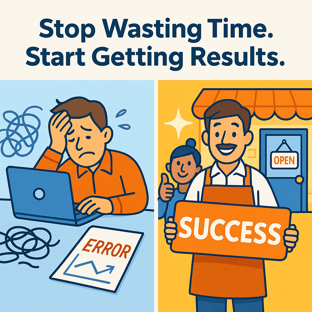 From stress to success transformation illustration.